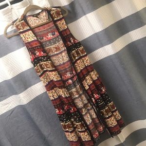 Francesca’s Boho long vest LG